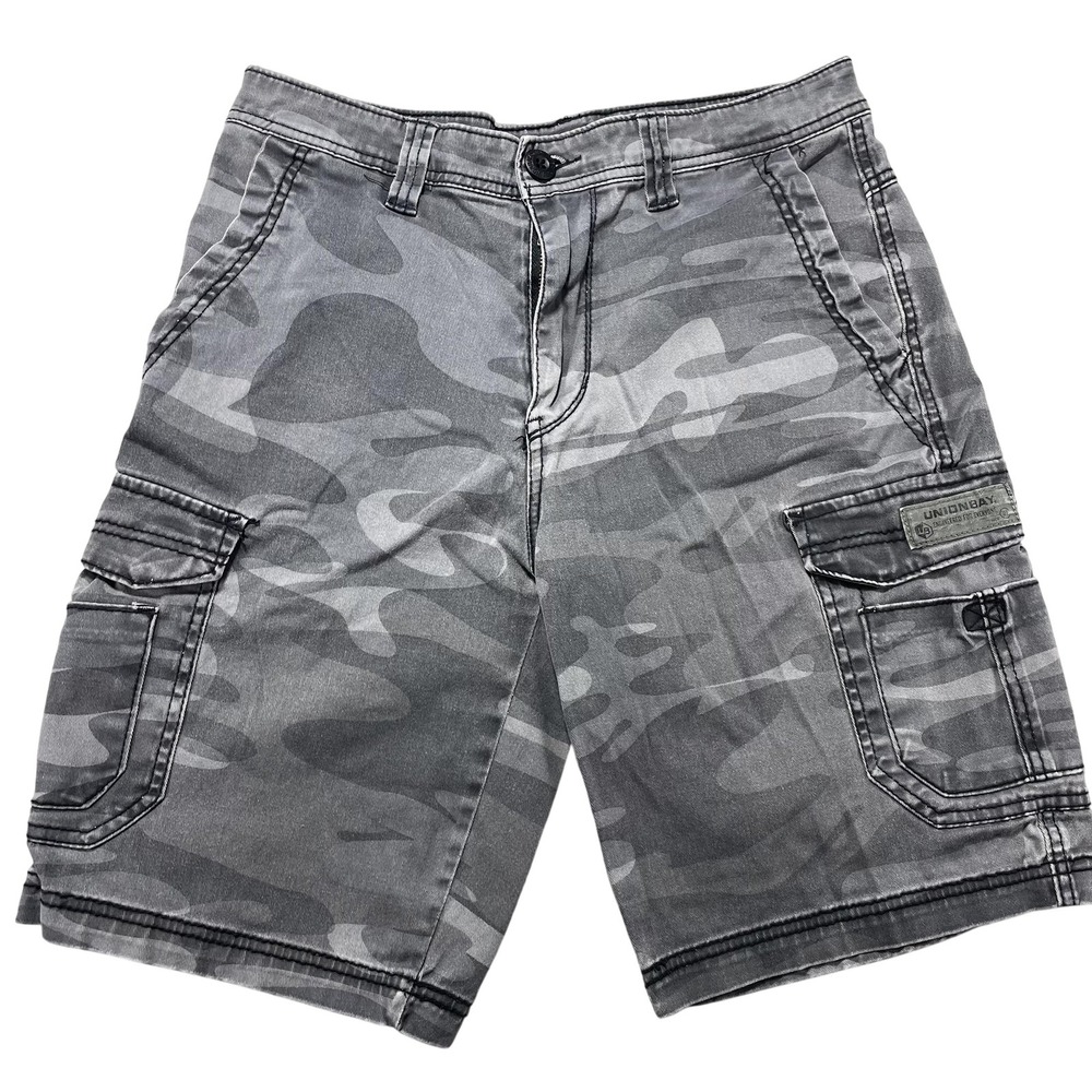 UNIONBAY Shorts Mens 32 Camo Cargo 10" Inseam Stretch Casual Summer Pockets Y2K